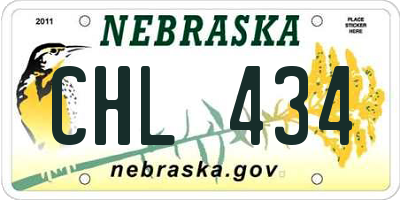 NE license plate CHL434