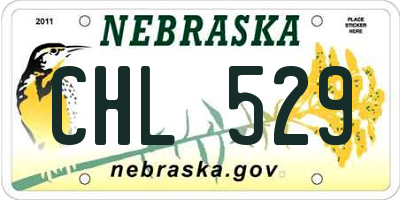 NE license plate CHL529