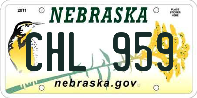 NE license plate CHL959