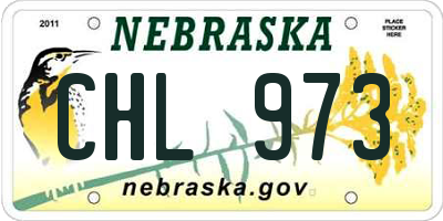 NE license plate CHL973