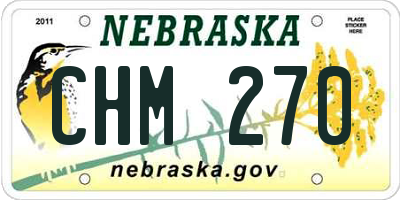 NE license plate CHM270