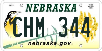 NE license plate CHM344