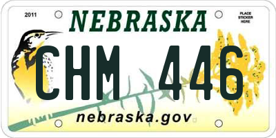 NE license plate CHM446