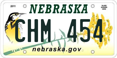 NE license plate CHM454