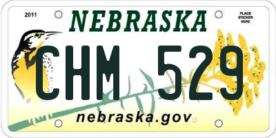 NE license plate CHM529