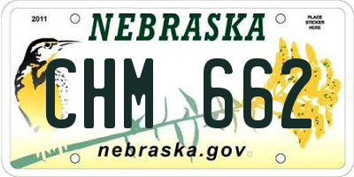 NE license plate CHM662