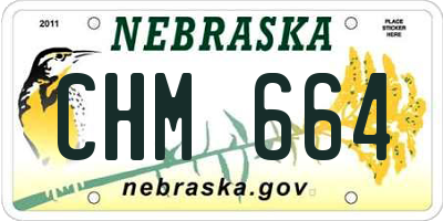 NE license plate CHM664