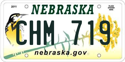 NE license plate CHM719