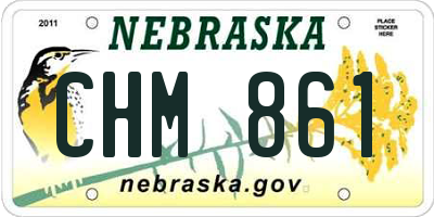 NE license plate CHM861