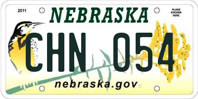 NE license plate CHN054