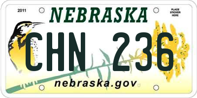 NE license plate CHN236