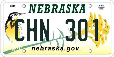 NE license plate CHN301