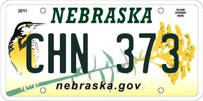 NE license plate CHN373