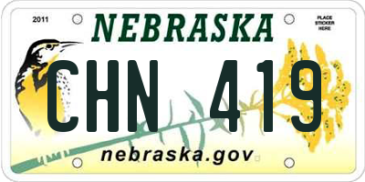 NE license plate CHN419