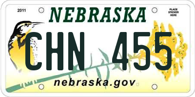 NE license plate CHN455