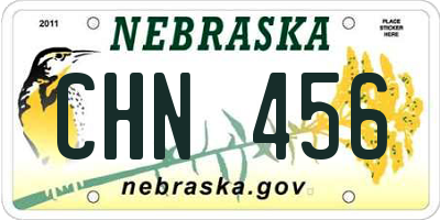 NE license plate CHN456