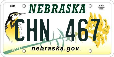 NE license plate CHN467