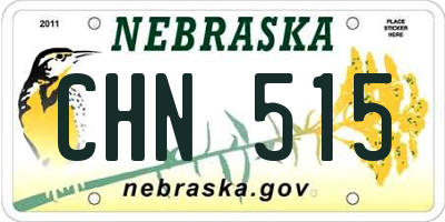 NE license plate CHN515