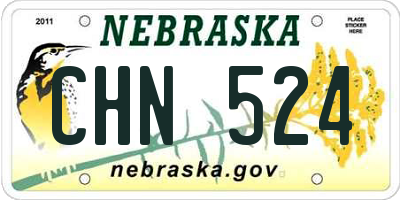 NE license plate CHN524