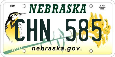 NE license plate CHN585