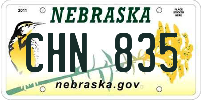 NE license plate CHN835