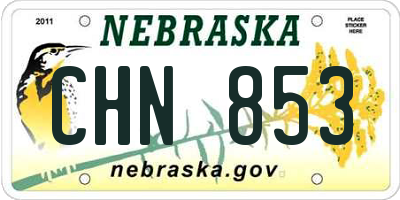 NE license plate CHN853