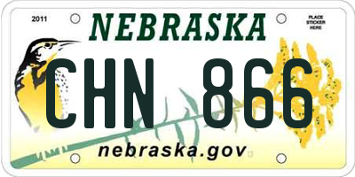 NE license plate CHN866