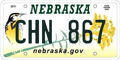 NE license plate CHN867