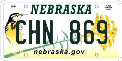NE license plate CHN869