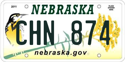 NE license plate CHN874