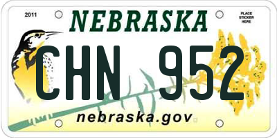 NE license plate CHN952