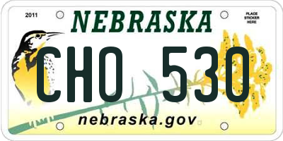 NE license plate CHO530