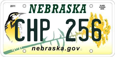 NE license plate CHP256