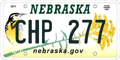 NE license plate CHP277