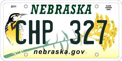 NE license plate CHP327