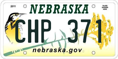 NE license plate CHP371