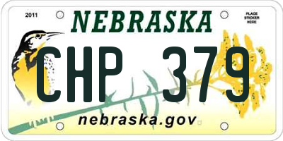 NE license plate CHP379