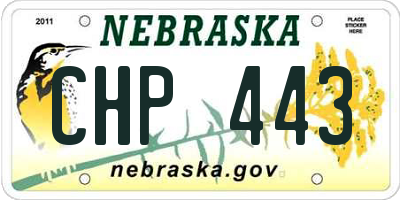 NE license plate CHP443