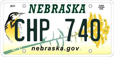 NE license plate CHP740