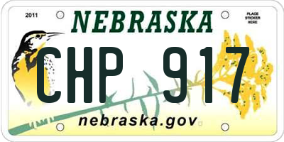 NE license plate CHP917