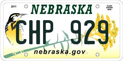 NE license plate CHP929