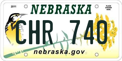 NE license plate CHR740