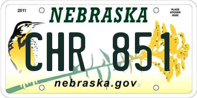 NE license plate CHR851