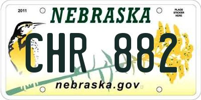 NE license plate CHR882