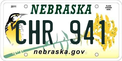NE license plate CHR941