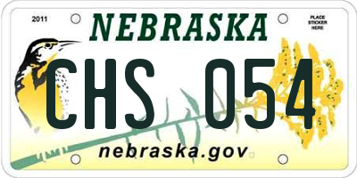 NE license plate CHS054
