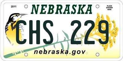 NE license plate CHS229