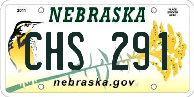 NE license plate CHS291