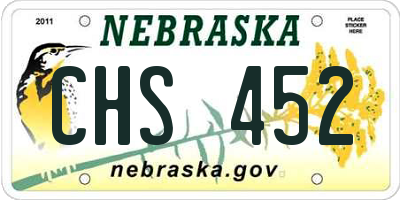 NE license plate CHS452