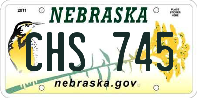 NE license plate CHS745